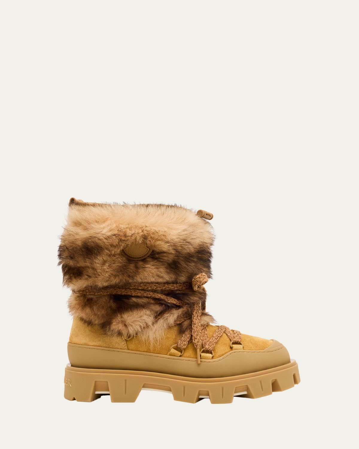 Moncler Peak Apres Suede and Shearling Ankle Boots