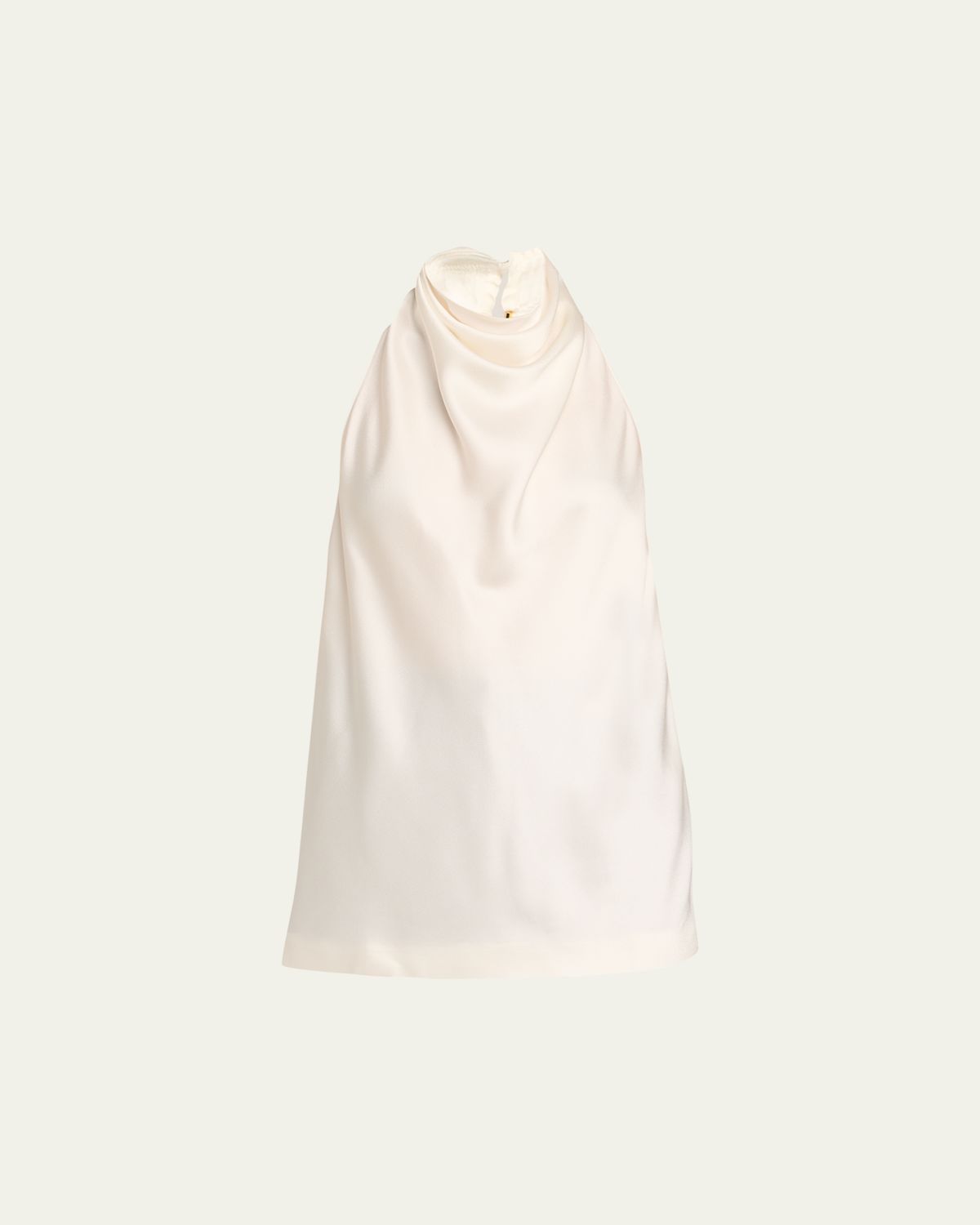 Stella McCartney Satin Backless Cowl Halter Top