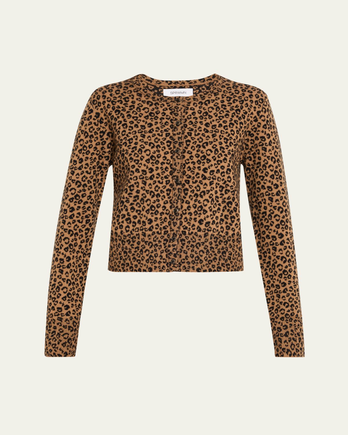 SPRWMN Leopard Cashmere Baby Cardigan