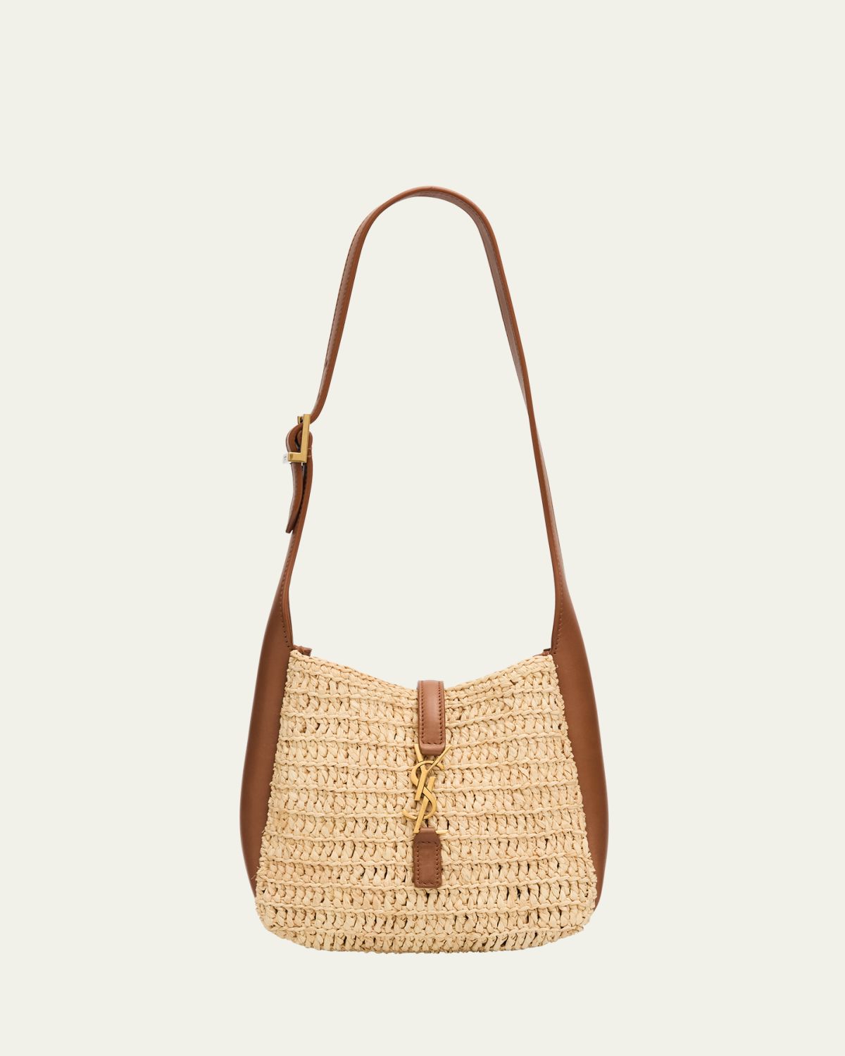 Saint Laurent Le 5 A 7 Baby Hobo Bag in Raffia