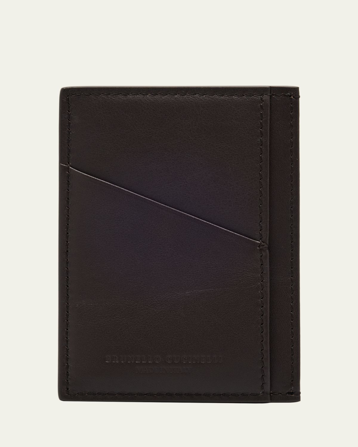 Brunello Cucinelli Men's Leather Card Holder
