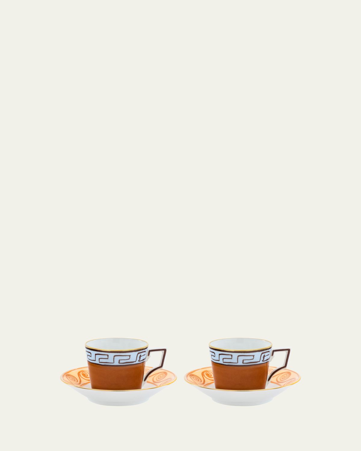 GINORI 1735 Il Viaggio di Nettuno Luna 3 oz. Coffee Cups & Saucers, Set of 2 - Women's Home
