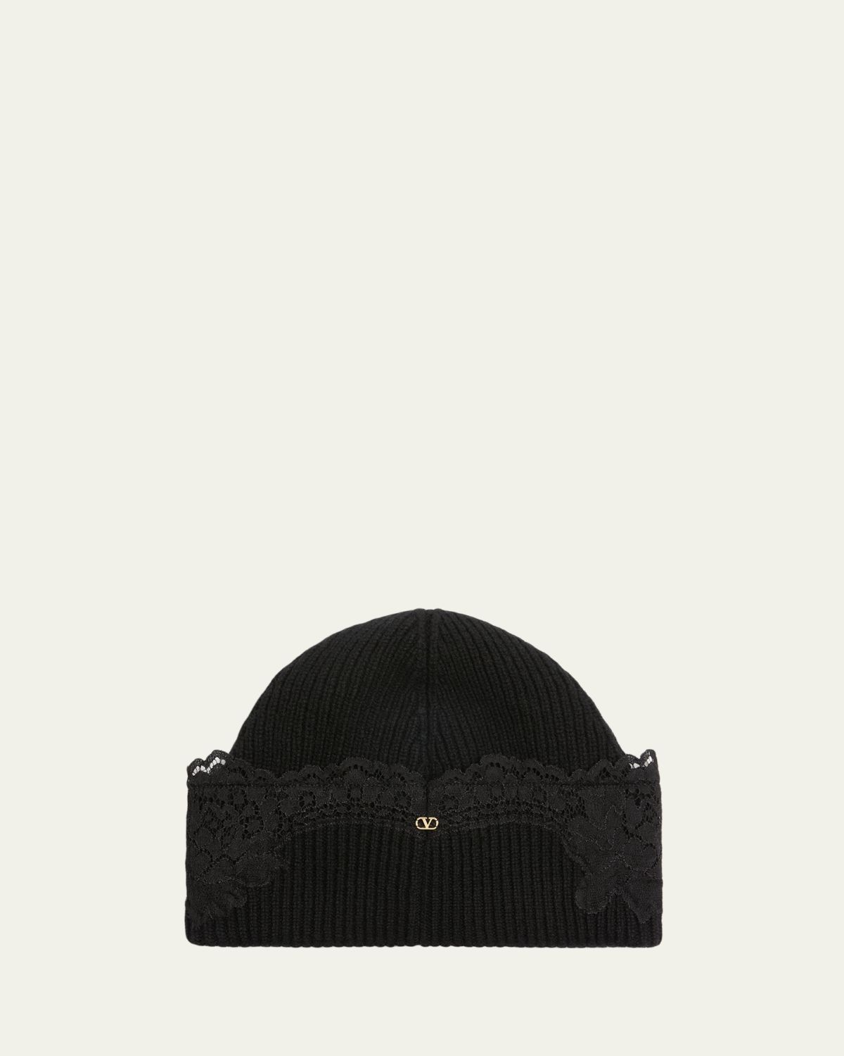 Valentino Garavani VLogo Signature Cashmere & Lace Beanie