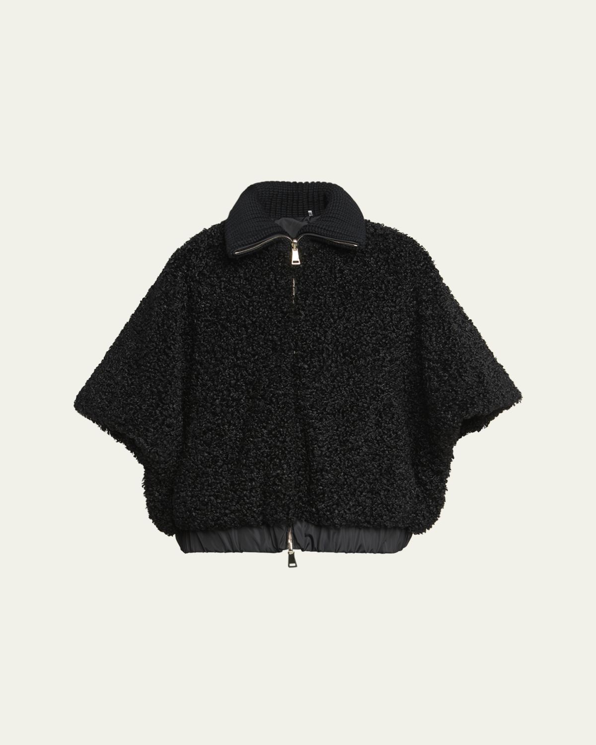 Moncler Reversible Faux Fur Cape