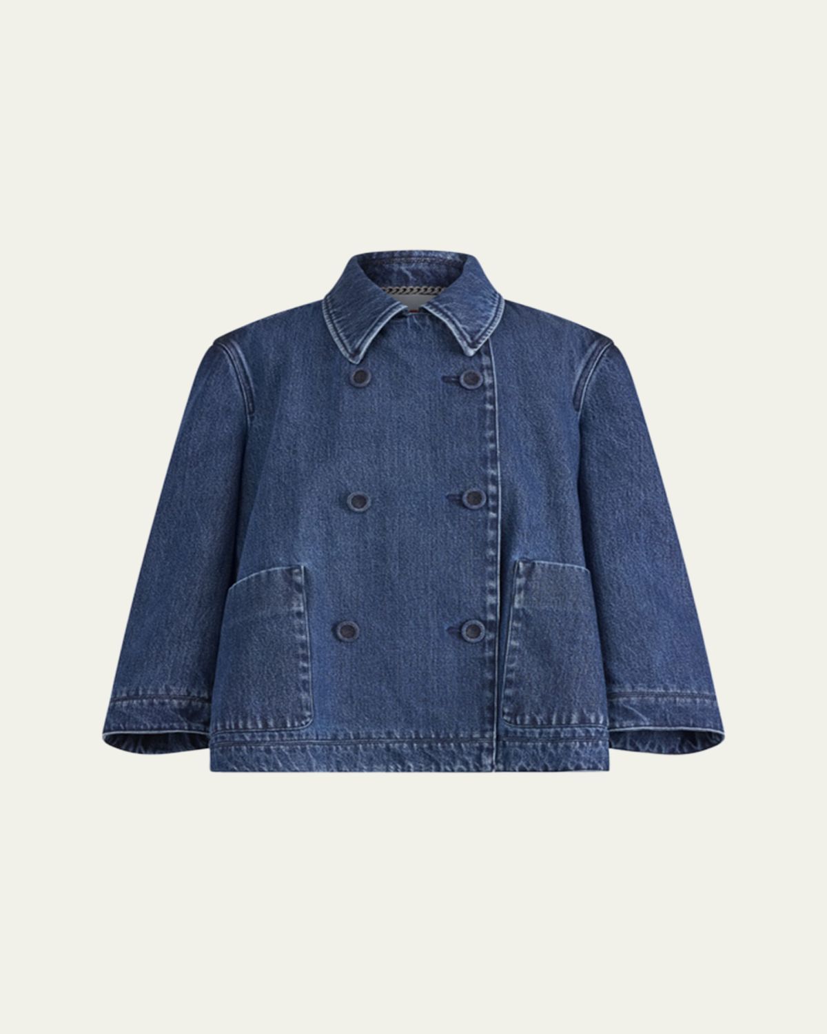Altuzarra Hayden Denim Double-Breasted Jacket