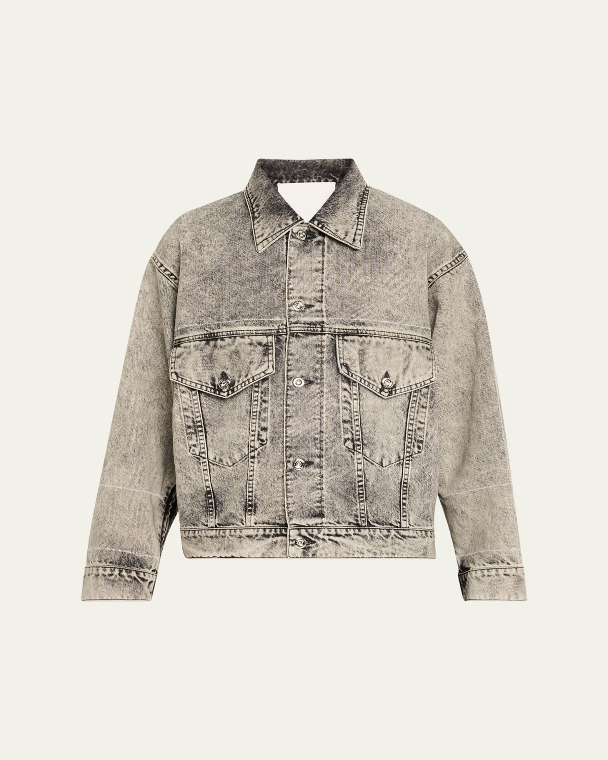 SETCHU Ruche Washed Denim Jacket