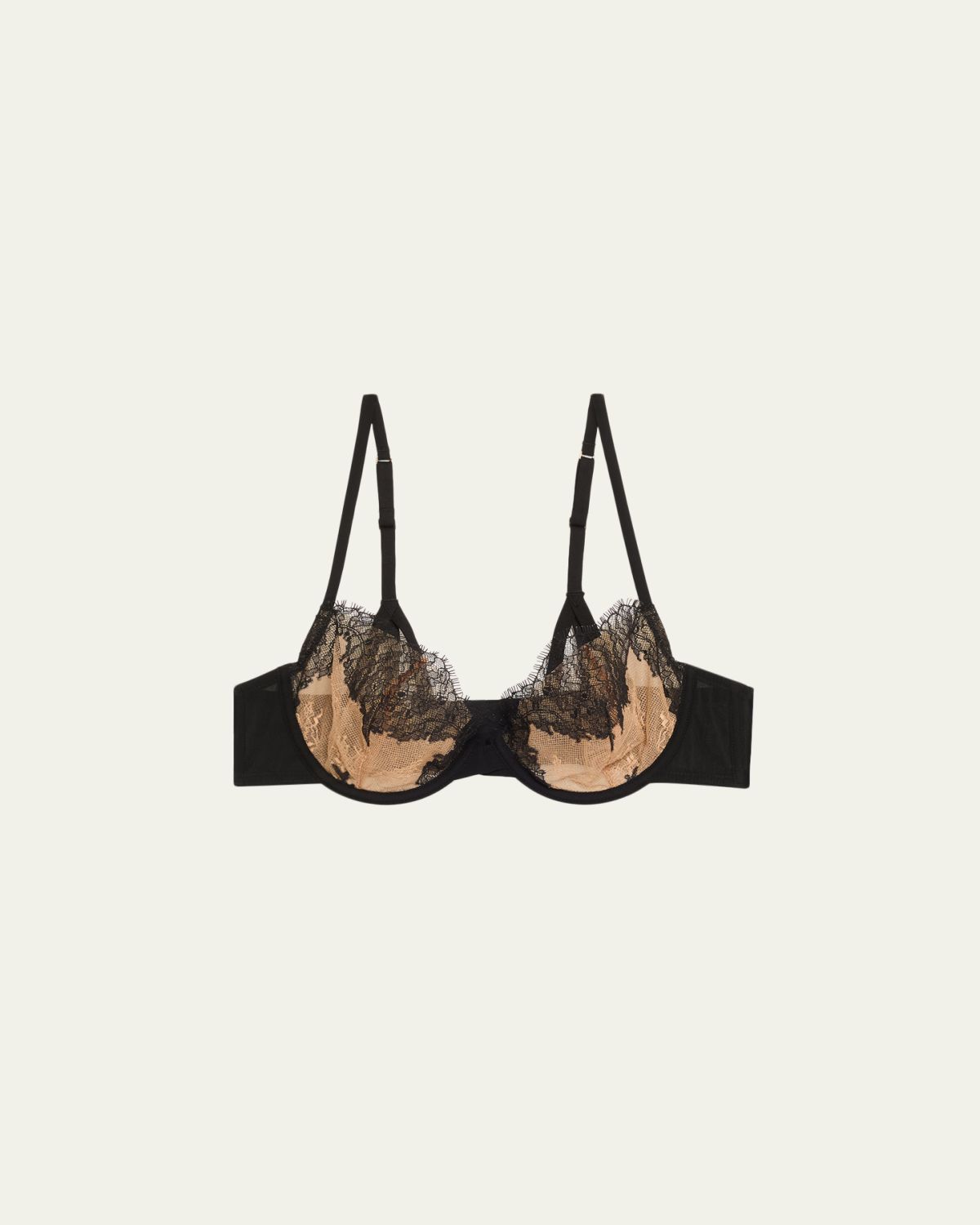 Livy Nuit Blanche Two-Tone Lace Balconette Bra