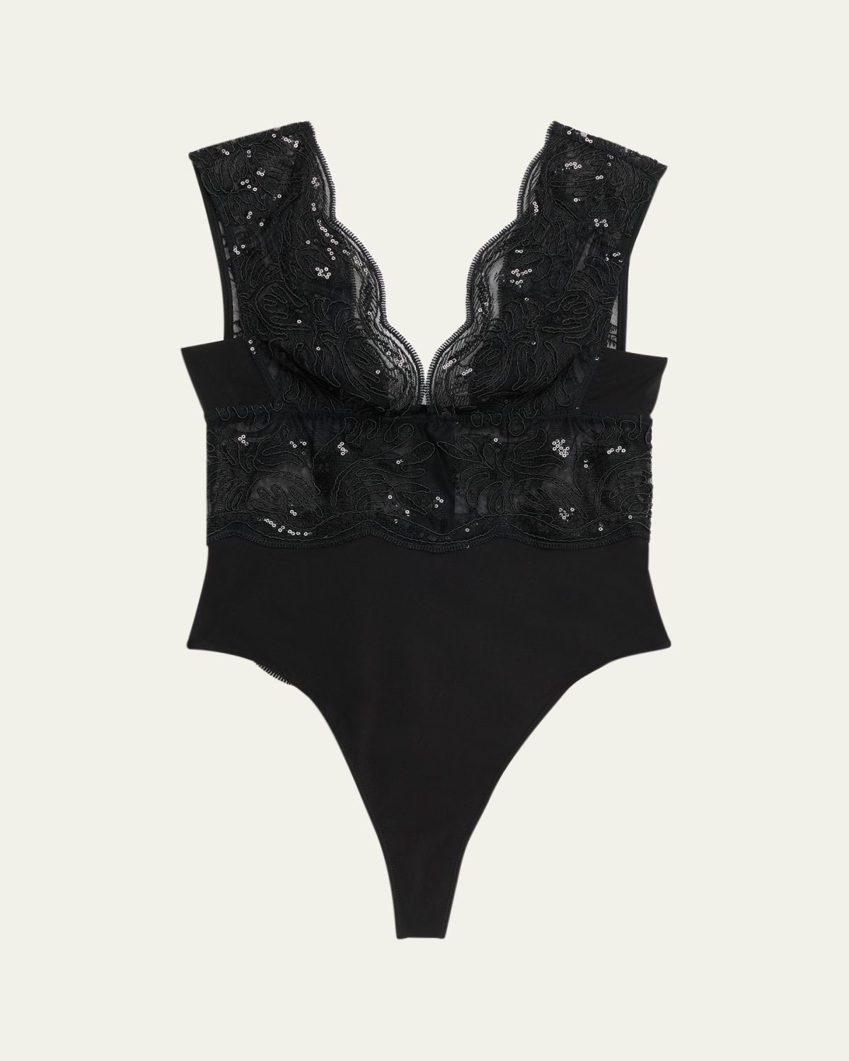 Livy Mirage Sequin Soutache Lace Bodysuit