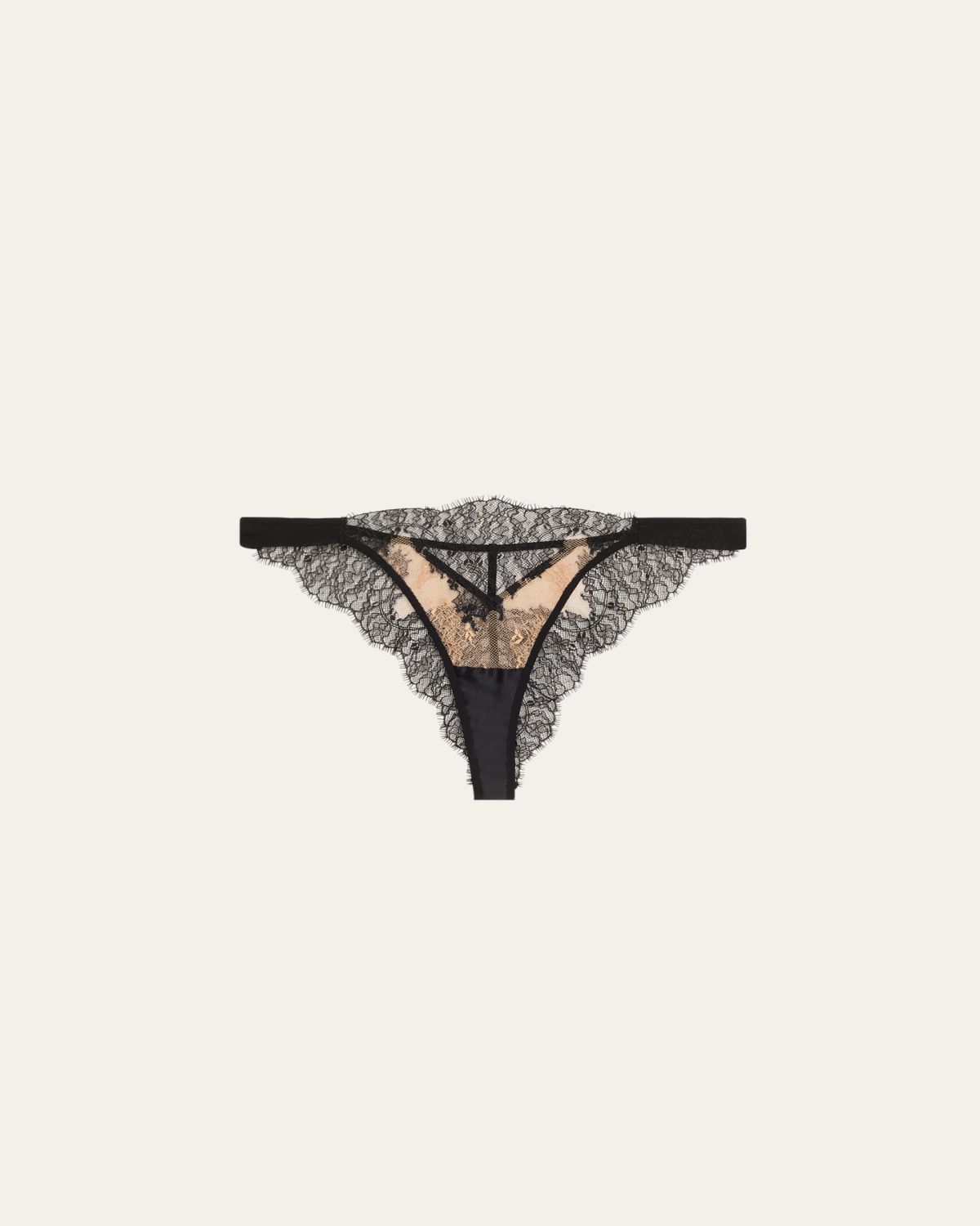 Livy Nuit Blanche Two-Tone Lace Tanga