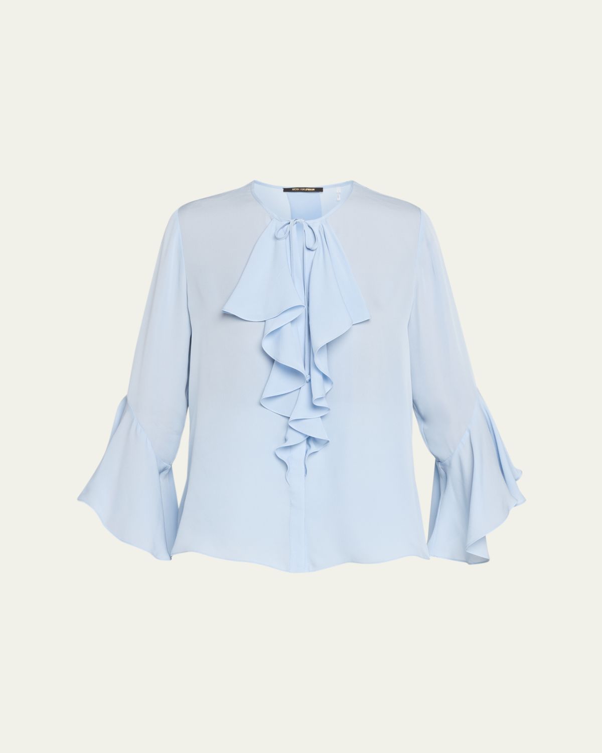 Kobi Halperin Turner Tie-Neck Ruffle Blouse