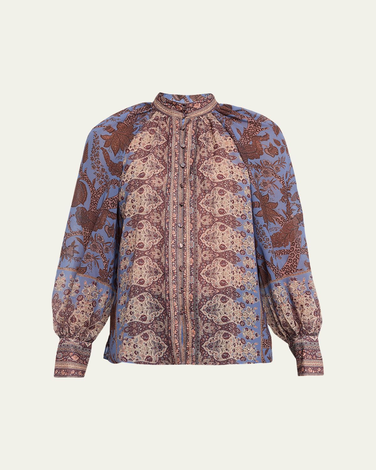 Kobi Halperin Solace Ruched Floral-Print Blouse