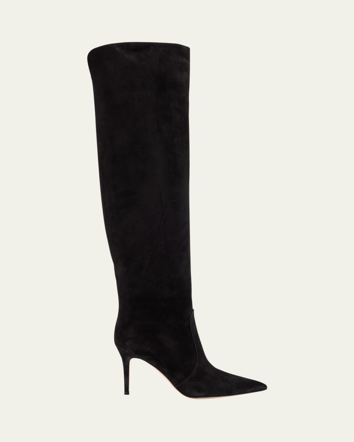 Gianvito Rossi Hansen Suede Pointed-Toe Knee Boots