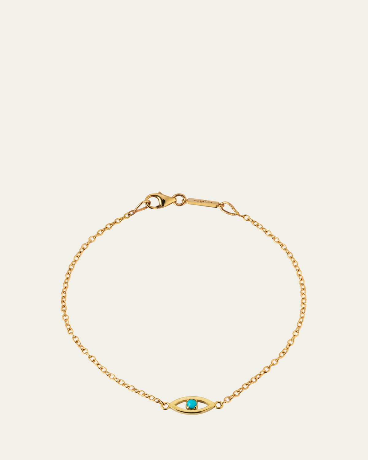 Jennifer Meyer Mini Open Evil Eye Bracelet with Turquoise