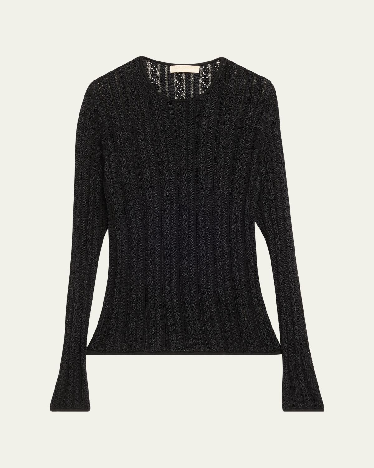 Ulla Johnson Ardith Long-Sleeve Lace Knit Top