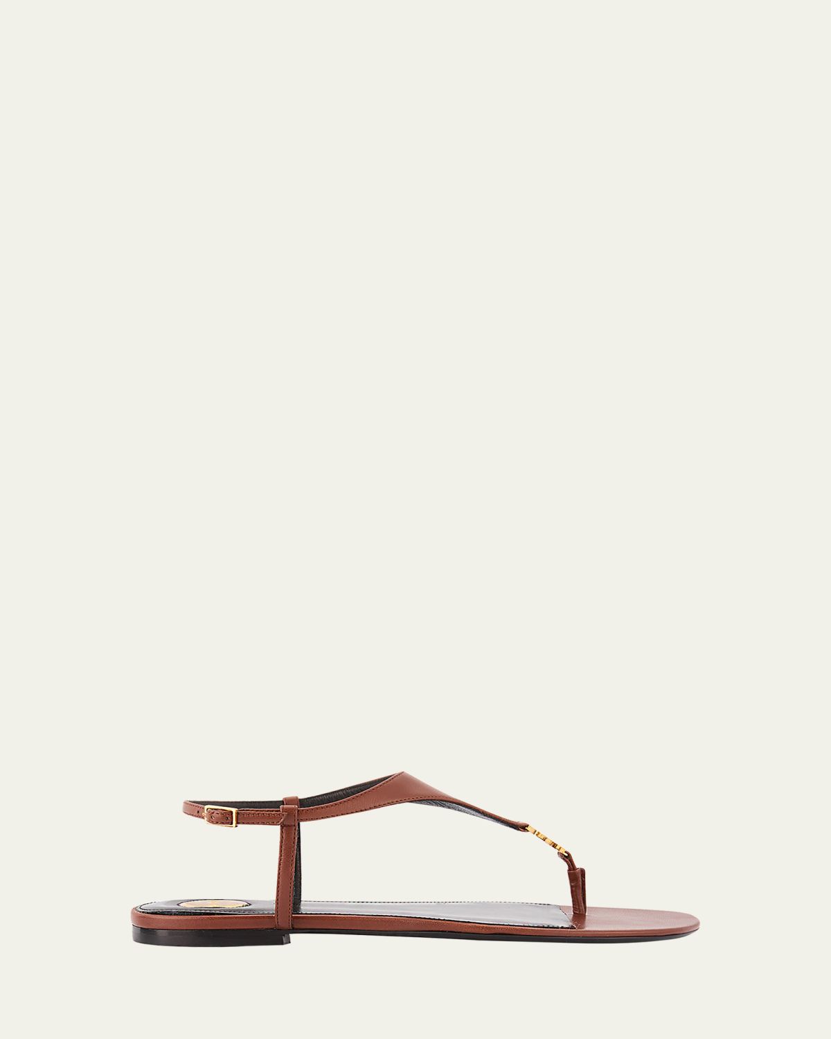Saint Laurent Cassandra YSL Smooth Leather Sandals | Thumbnail 6 Saint Laurent Cassandra YSL Smooth Leather Sandals | Thumbnail 6