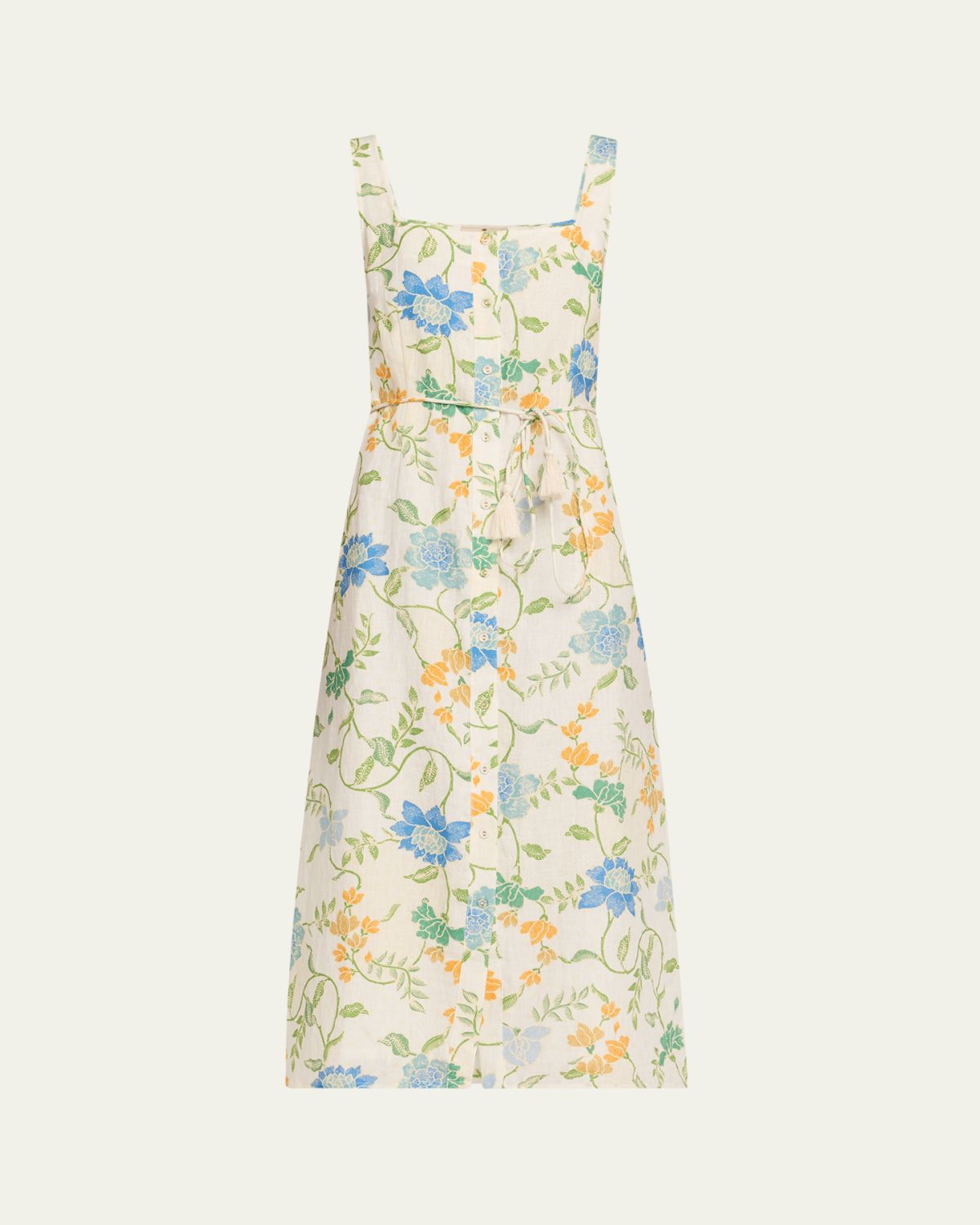 Hannah Artwear Paloma Bloom Button-Front Linen Dress