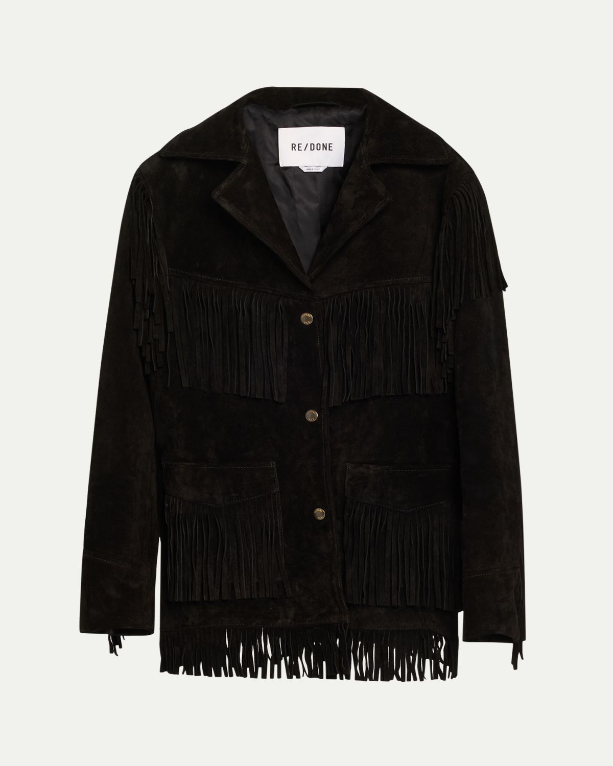RE/DONE Suede Fringe Jacket
