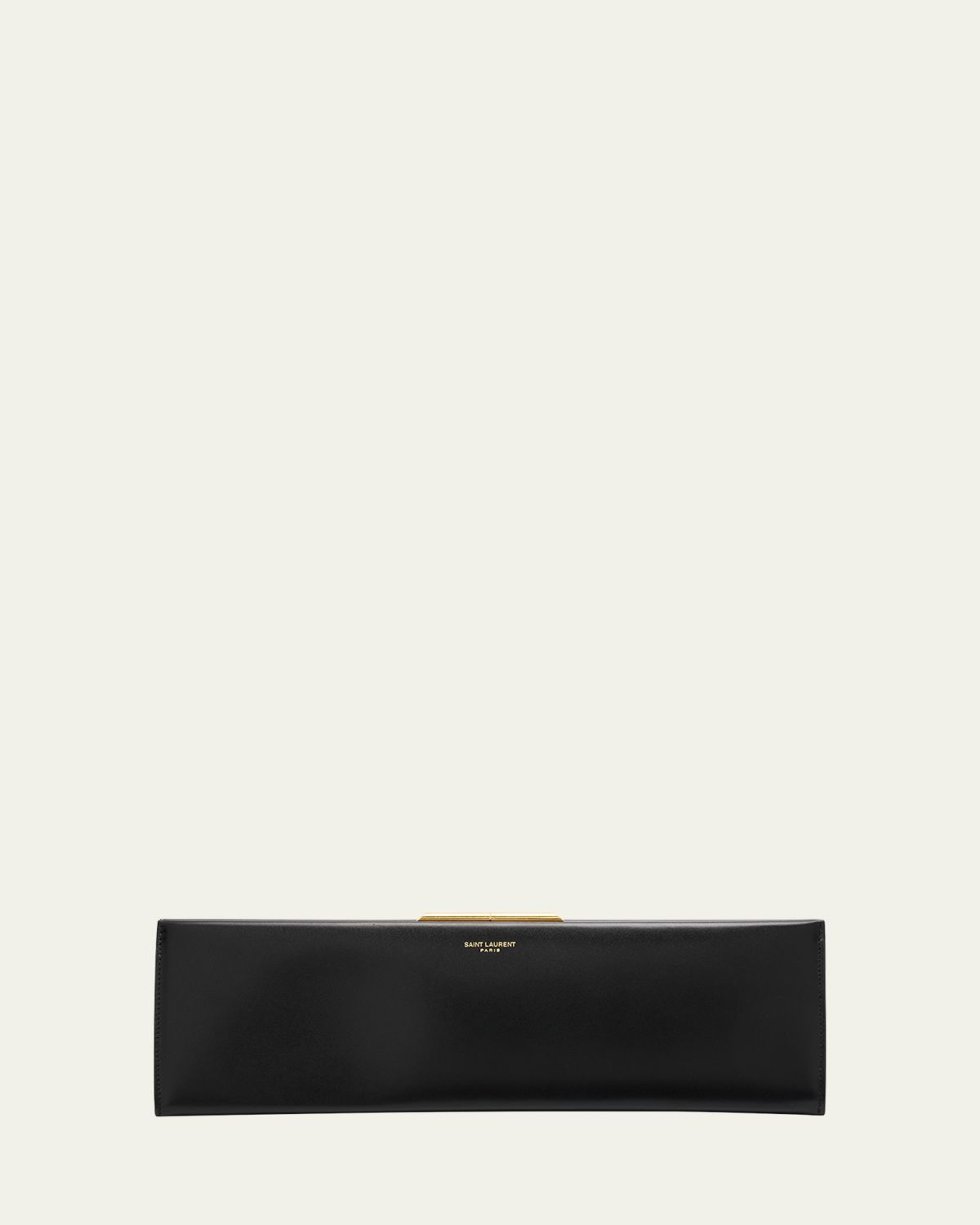 Saint Laurent Midnight Large Pochette Clutch Bag in Leather