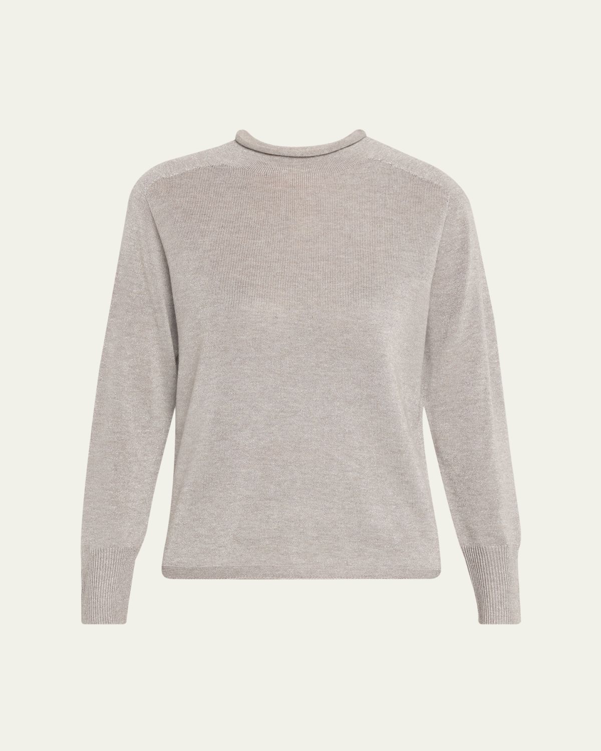 Kobi Halperin Lisa Funnel-Neck Shimmer Knit Sweater