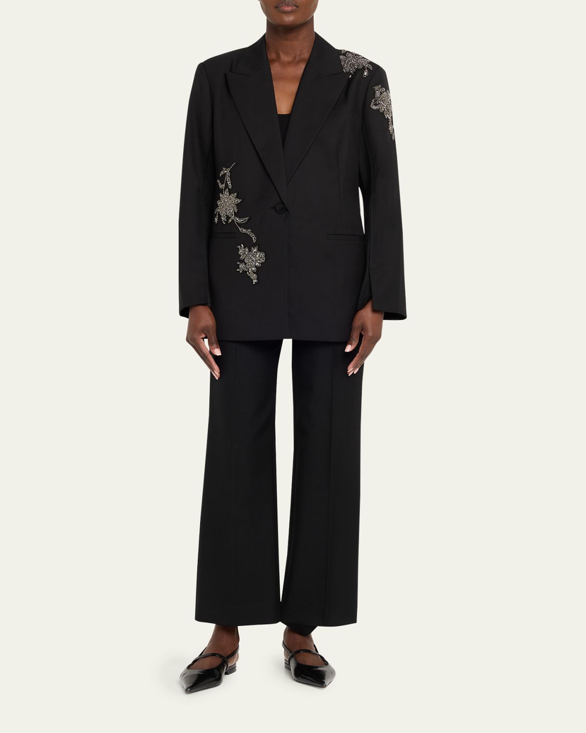 Kobi Halperin Lariz Single-Button Crystal Applique Jacket | Thumbnail 2 Kobi Halperin Lariz Single-Button Crystal Applique Jacket | Thumbnail 2