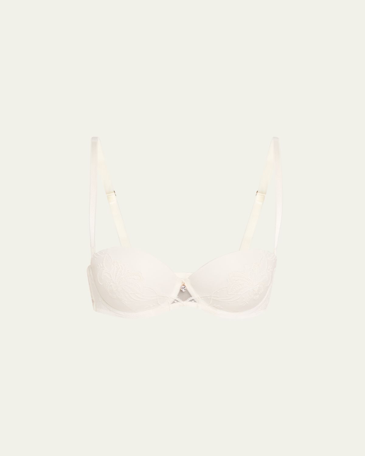 Lise Charmel Floral-Embroidered Strapless Bra