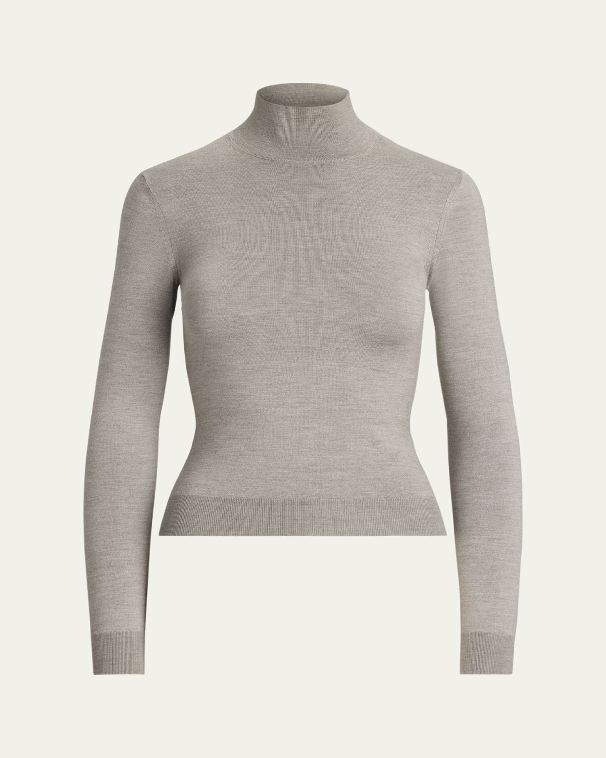 Ralph Lauren Collection Stretch Silk Jersey Mockneck Sweater