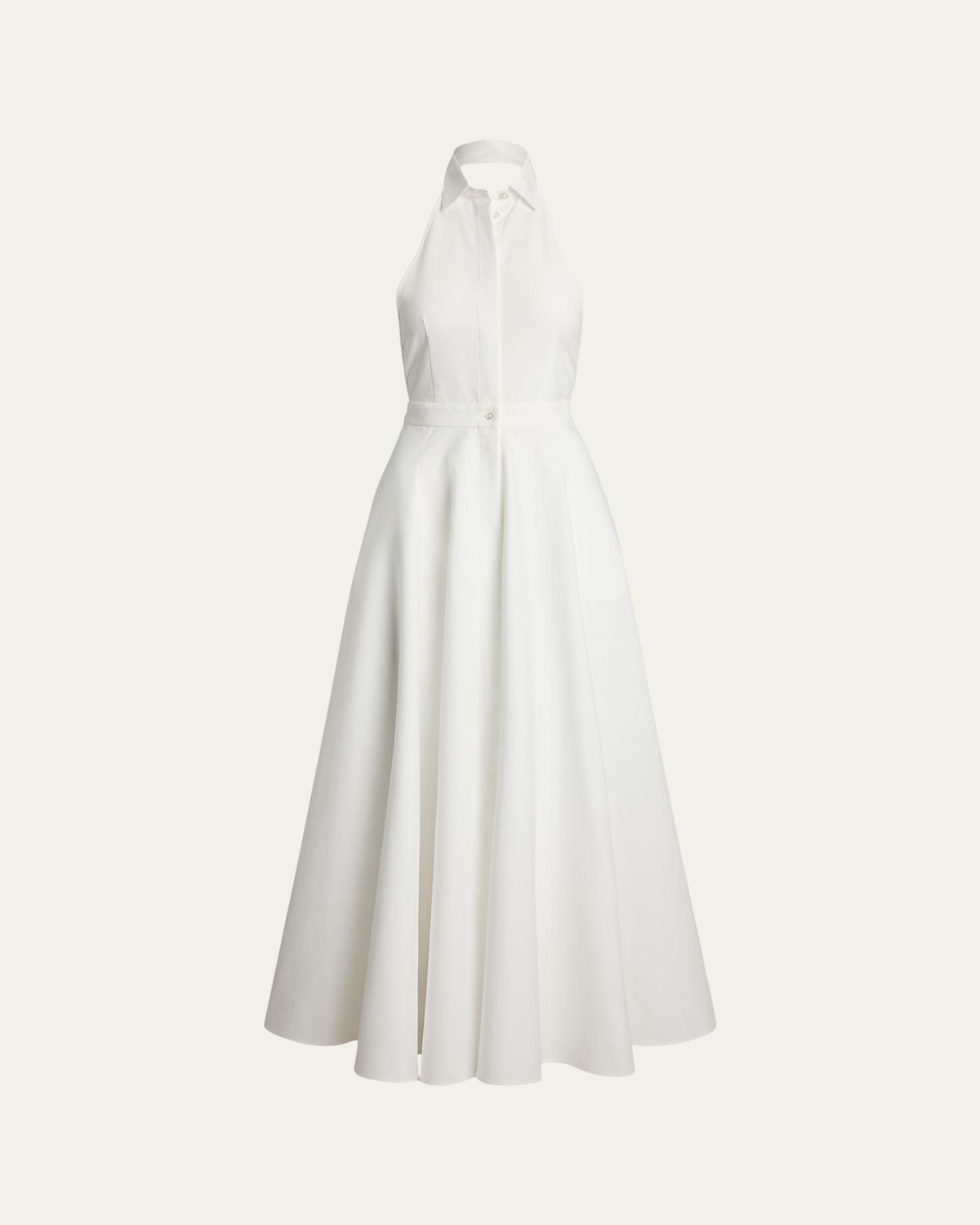 Ralph Lauren Collection Eldred Cotton Piqué Maxi Shirtdress