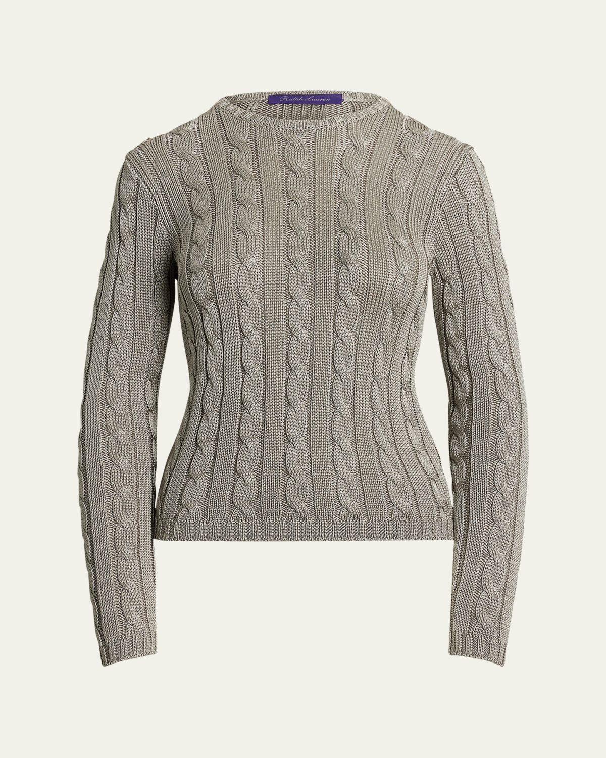 Ralph Lauren Collection Cable Knit Crewneck Sweater