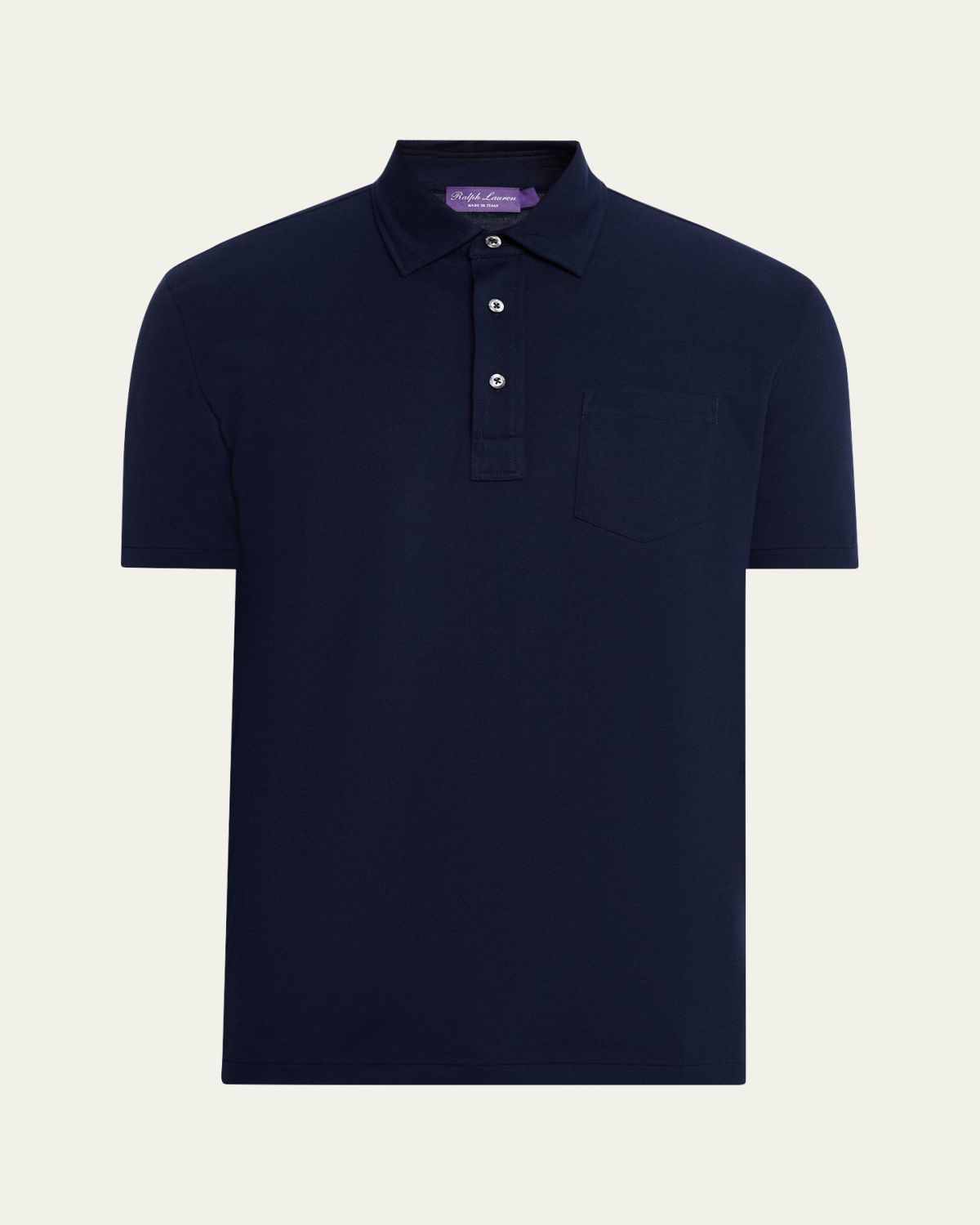 Ralph Lauren Purple Label Cotton-Cashmere Piqué Polo Shirt