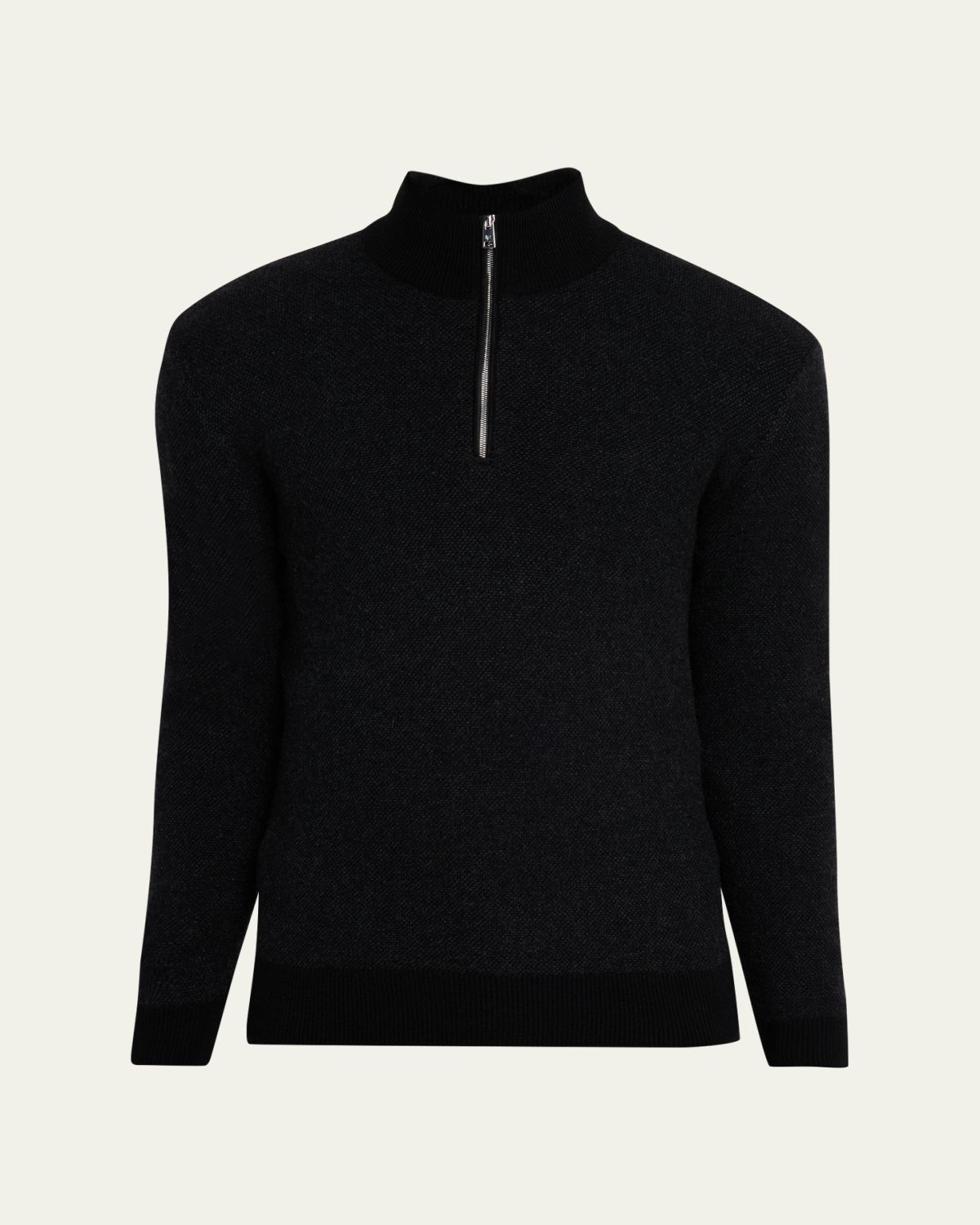 Ralph Lauren Purple Label Men 's Cashmere Birdseye Quarter-Zip Sweater