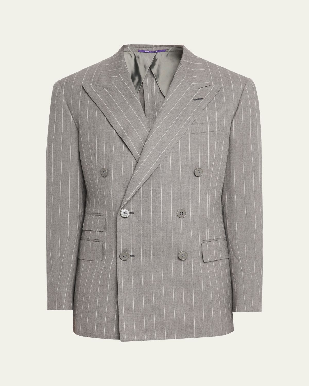 Ralph Lauren Purple Label Men's Kent Wool Hairline Double-Breasted Sport Coat