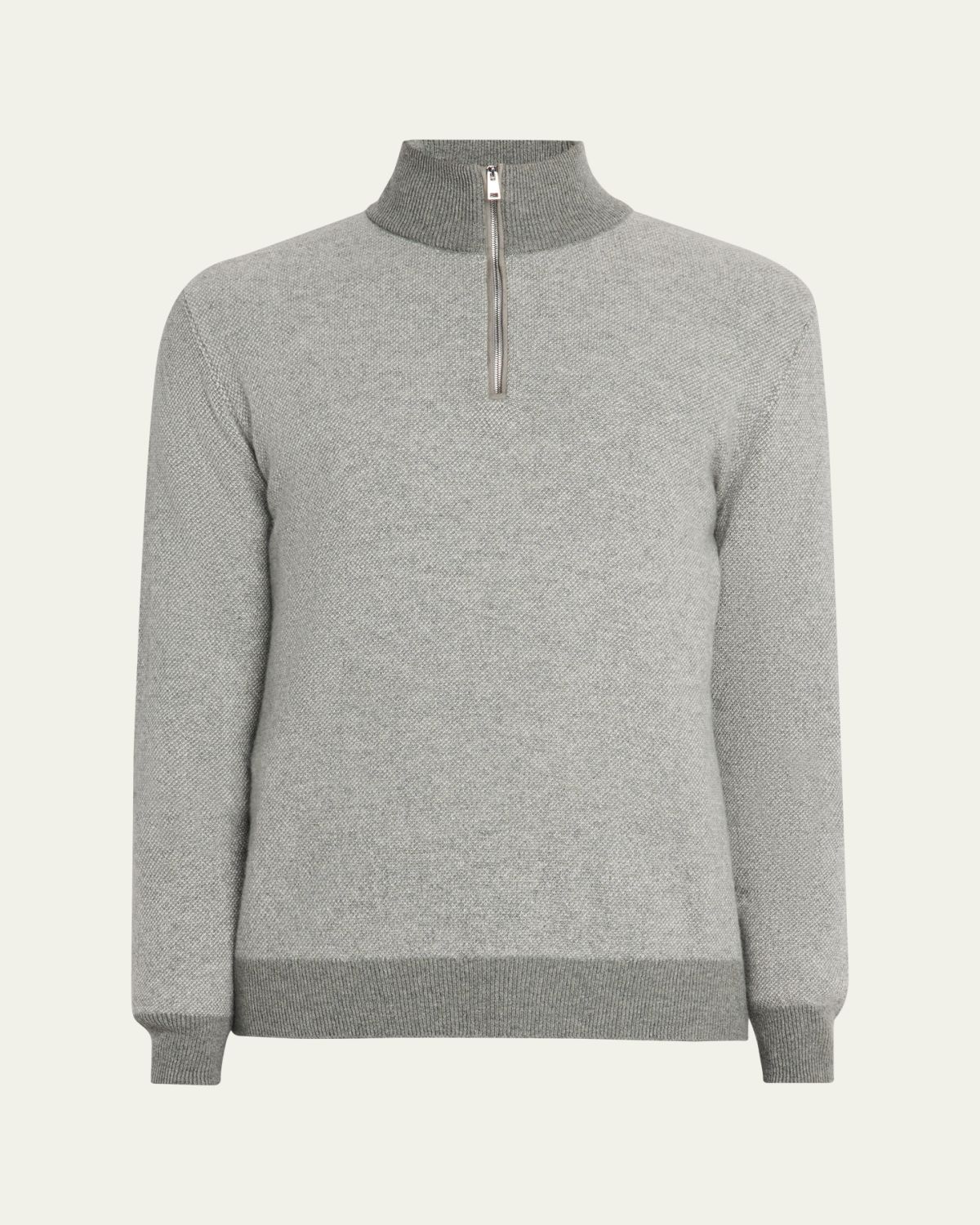 Ralph Lauren Purple Label Men's Cashmere Birdseye Knit Half-Zip Sweater