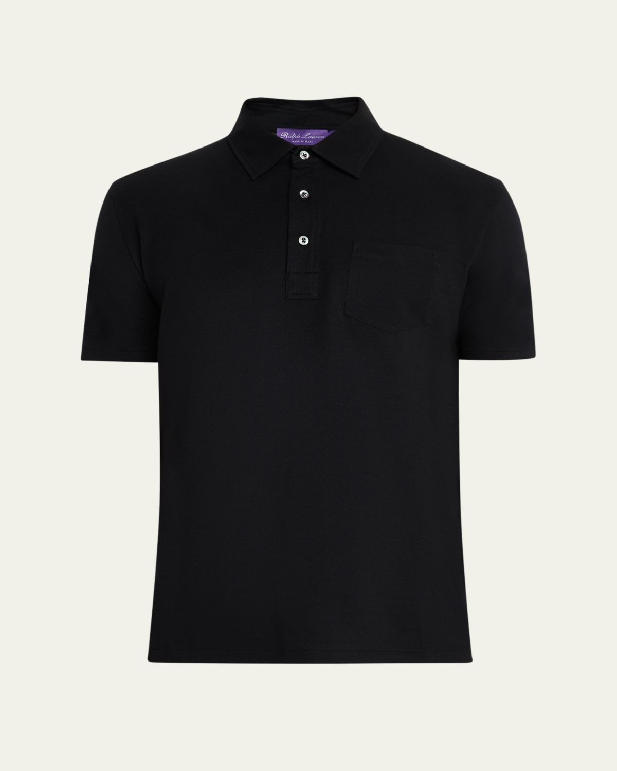 Ralph Lauren Purple Label Cotton-Cashmere Piqué Polo Shirt