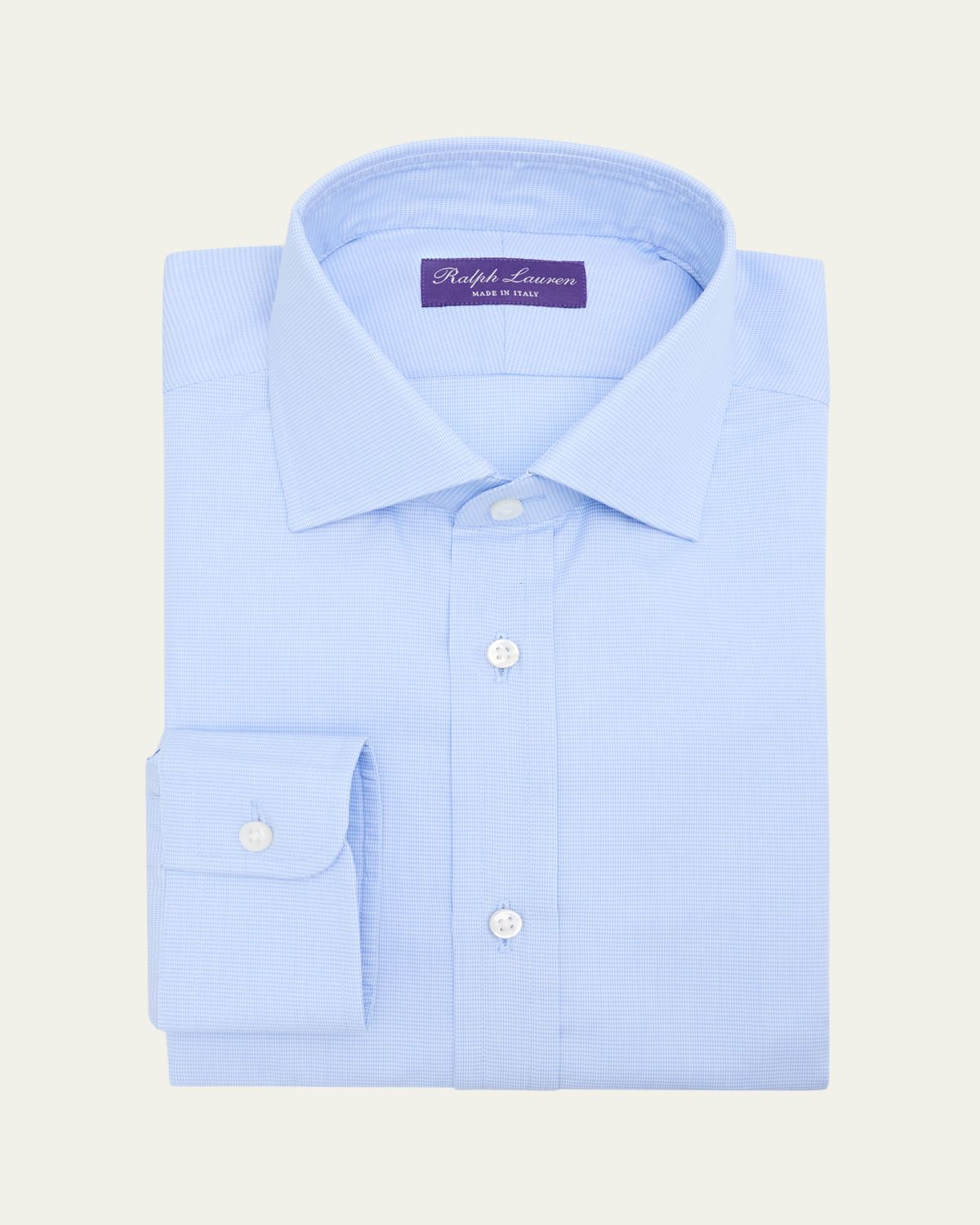 Ralph Lauren Purple Label Men's Cotton Micro-Houndstooth Dress Shirt