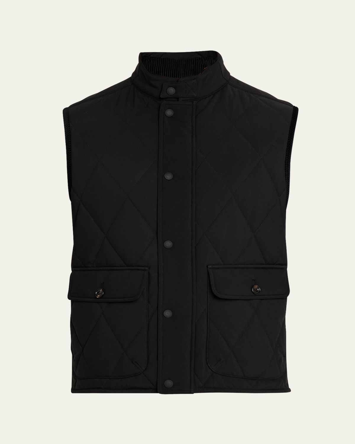 Ralph Lauren Purple Label Men 's Carleton Quilted Snap-Front Vest