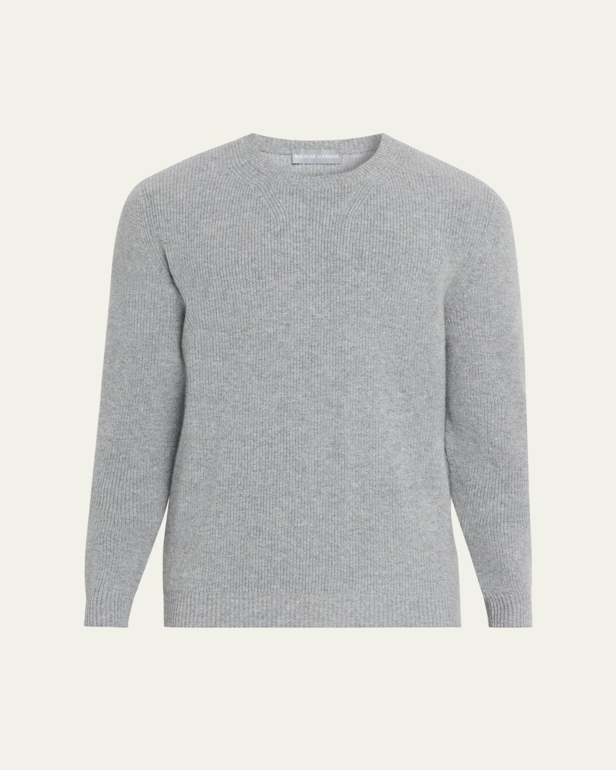 Bergdorf Goodman Men's Cashmere Fisherman Rib Crewneck Sweater
