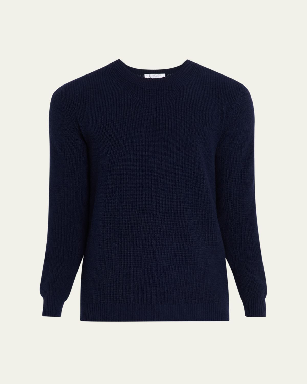 Bergdorf Goodman Men's Cashmere Fisherman Rib Crewneck Sweater | Thumbnail 6 Bergdorf Goodman Men's Cashmere Fisherman Rib Crewneck Sweater | Thumbnail 6
