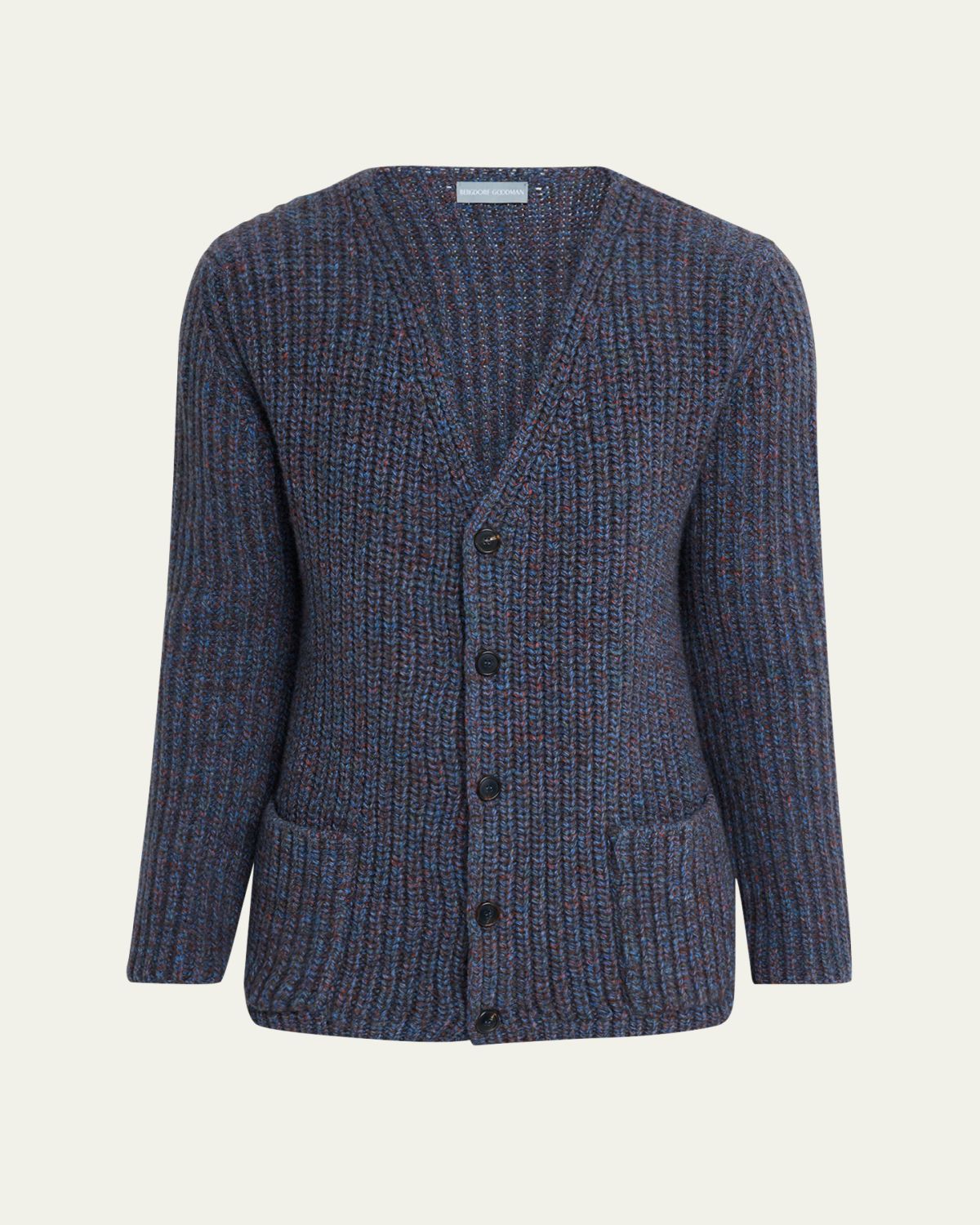 Bergdorf Goodman Men's Cashmere and Wool Melange Knit Cardigan