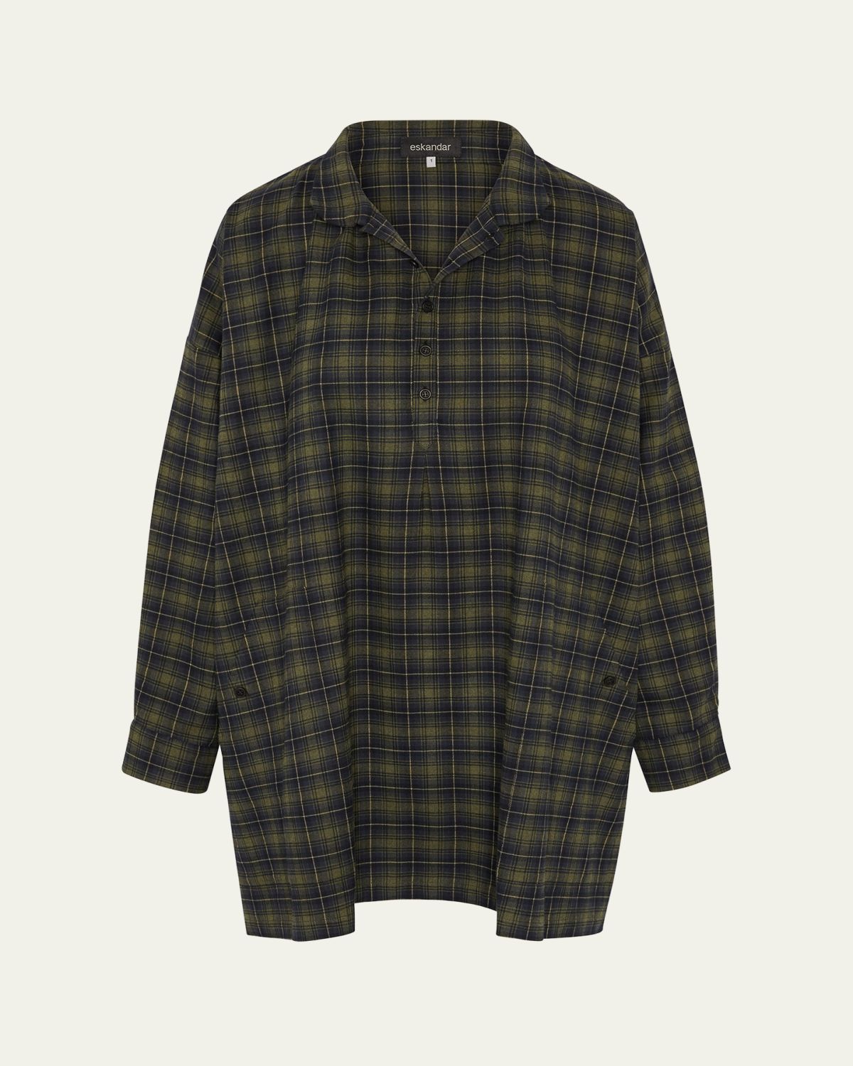 Eskandar Wide A-Line Artists Smock (Long Plus Length)