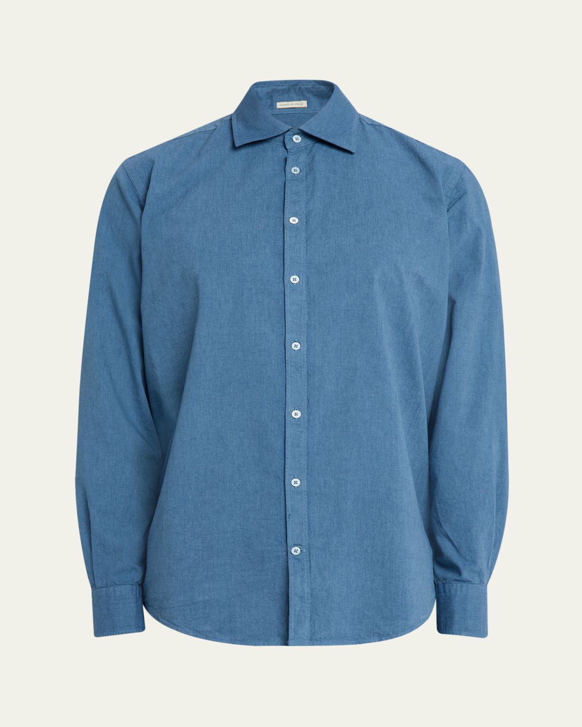 Massimo Alba Men's Genova Chambray Watercolor Shirt