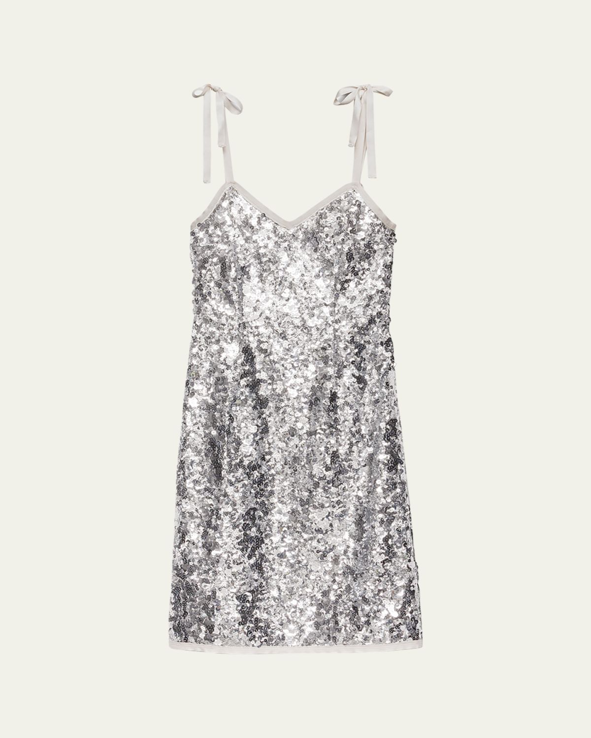 Prada Sequin Tie-Shoulder Midi Dress | Thumbnail 4 Prada Sequin Tie-Shoulder Midi Dress | Thumbnail 4
