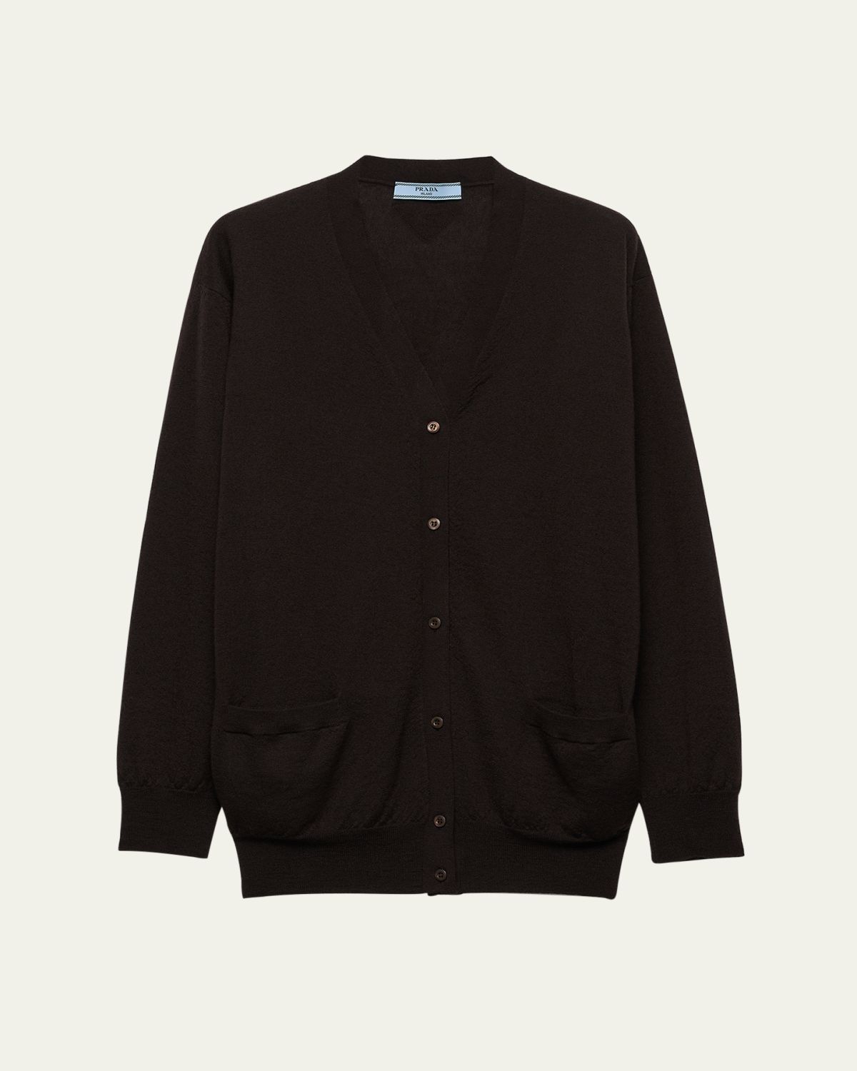 Prada Superfine Cashmere V-Neck Cardigan - Women's Clothing