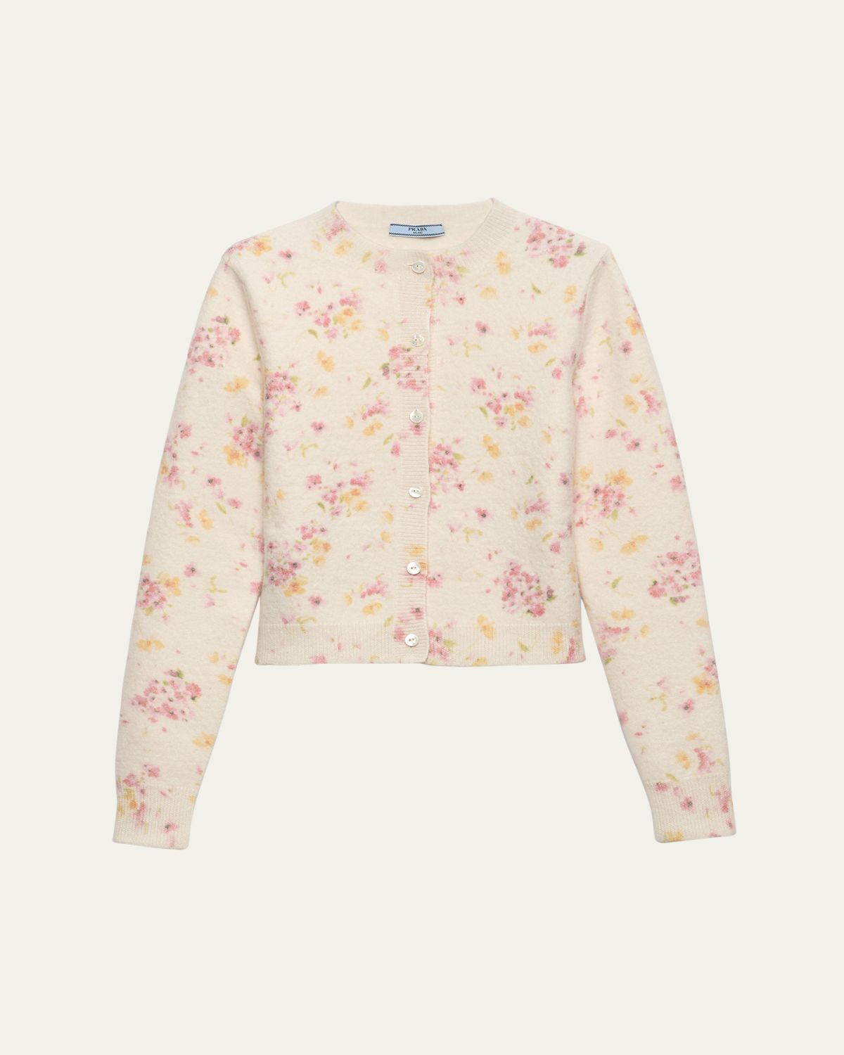 Prada Floral Crewneck Cardigan