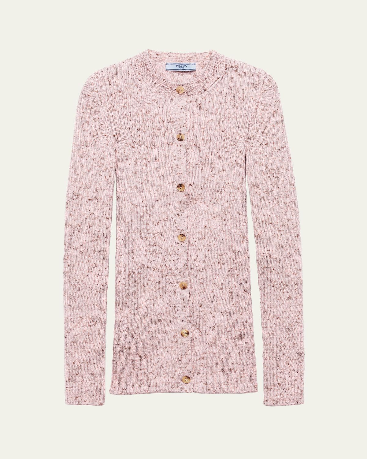 Prada Ribbed Wool-Blend Cardigan | Thumbnail 4 Prada Ribbed Wool-Blend Cardigan | Thumbnail 4