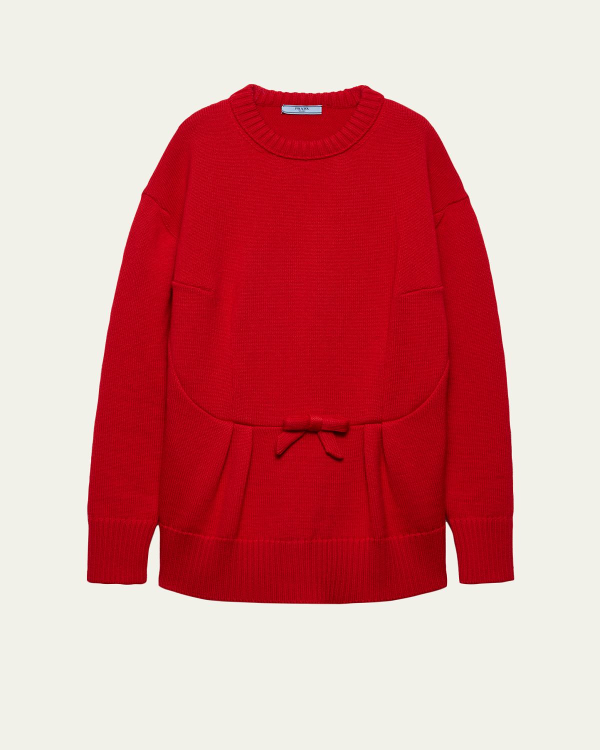 Prada Wool Bow Crewneck Sweater | Thumbnail 5 Prada Wool Bow Crewneck Sweater | Thumbnail 5