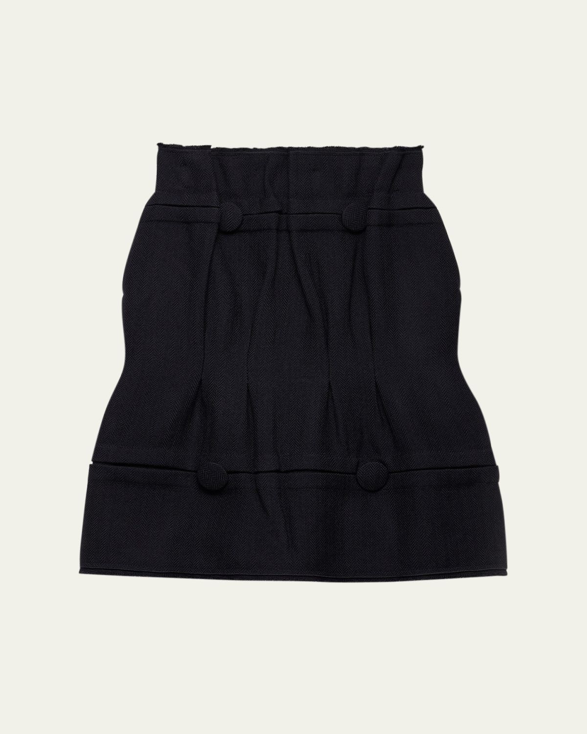 Prada Wool Bubble Midi Skirt