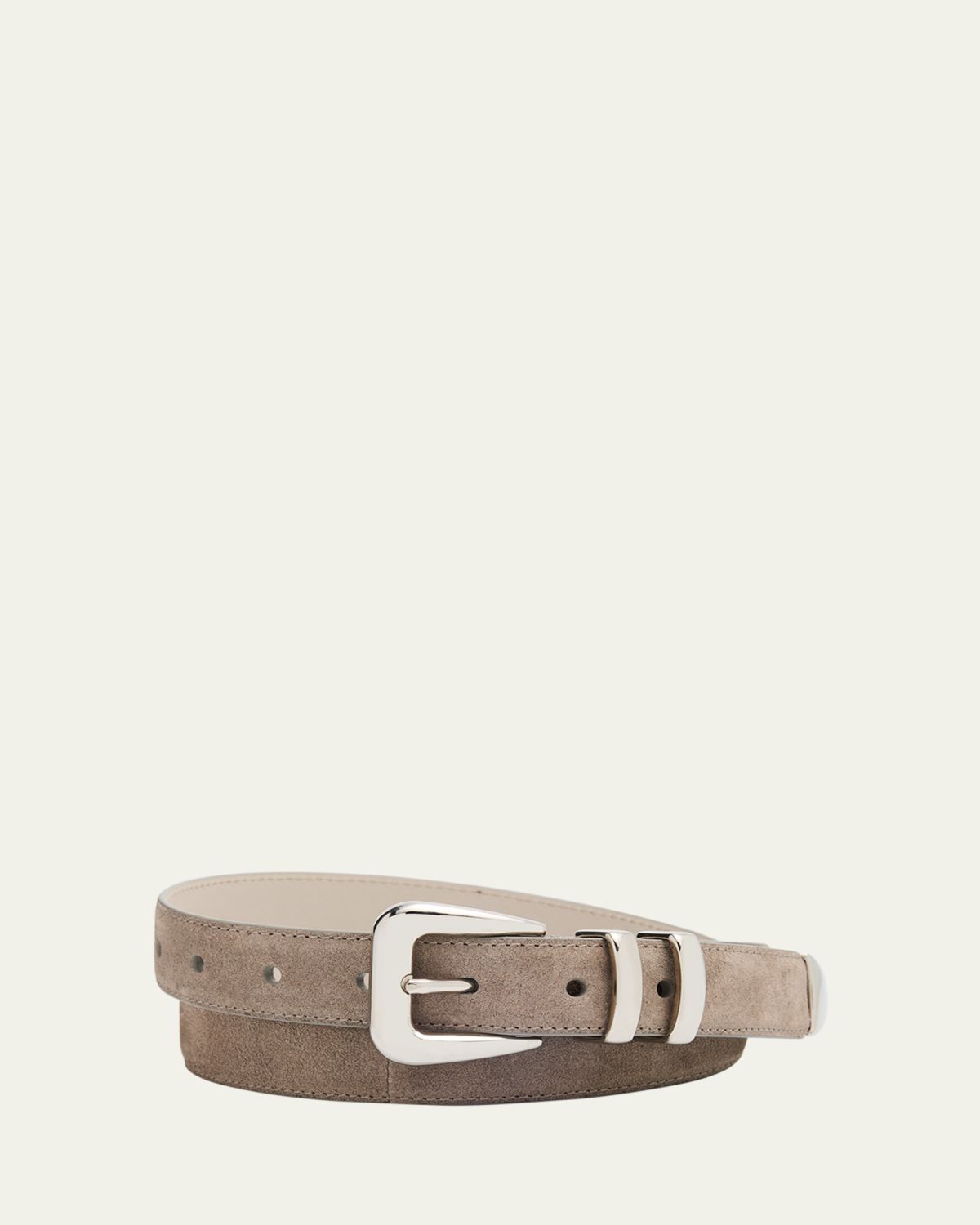 Brunello Cucinelli Men's Suede Western Belt | Thumbnail 3