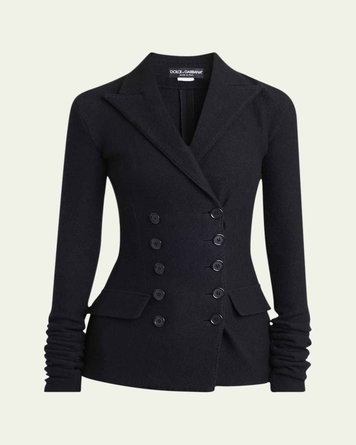 Dolce & Gabbana Fitted Double-Breasted Wool Blazer