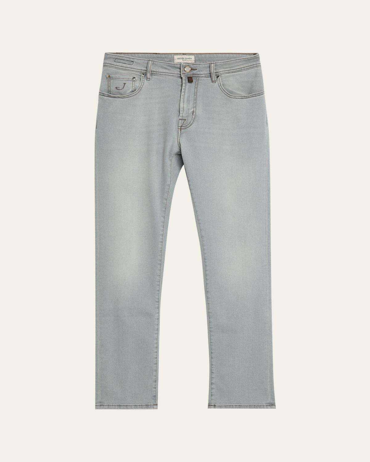 Jacob Cohen Men's Bard Grey Denim Slim-Fit Jeans
