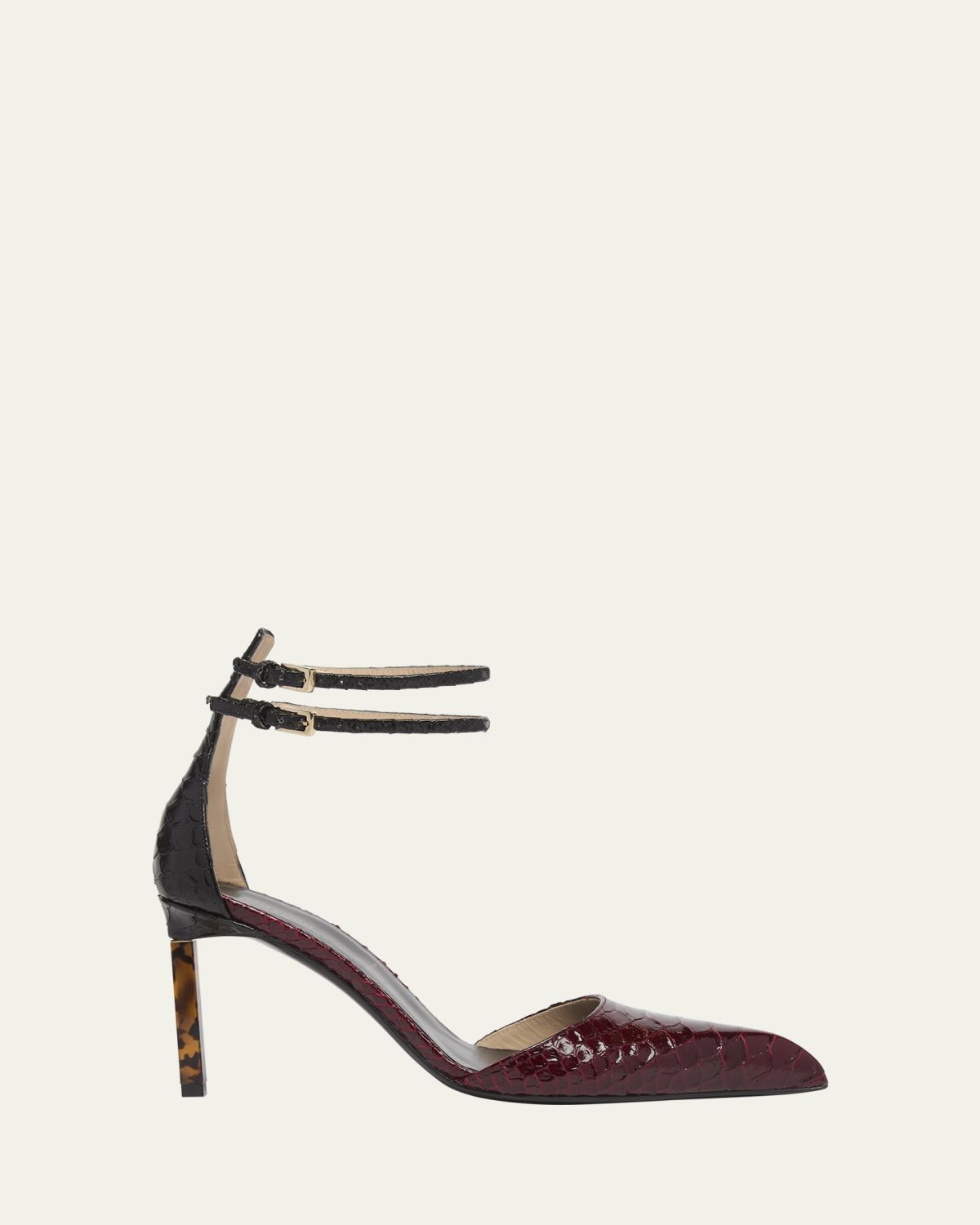 TOM FORD Python-Effect Stiletto T-Strap Pumps | Image 1 TOM FORD Python-Effect Stiletto T-Strap Pumps | Image 1